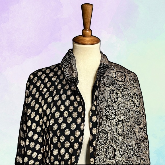 Authentic Original Vintage Style Jackets & Blazers - 🌈 Cool Vintage Black Boho artistic Jacket
